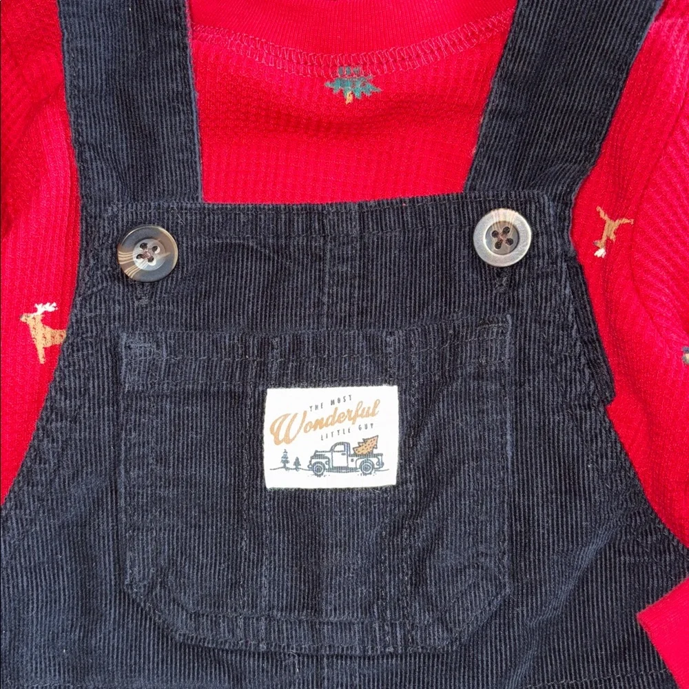 Carter's Baby 2 Piece Winter Themed Overall Set - Picture 7 of 7